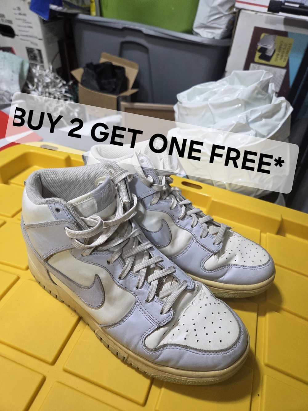 Nike Dunk High-Top Football Gray Periwinkle Women's Sneakers Size 9w